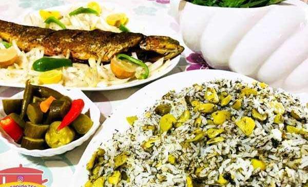 عکس غذا پلو ماهی