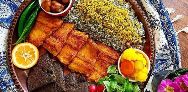 عکس غذا پلو ماهی