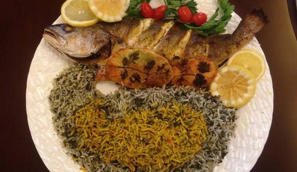 عکس غذا پلو ماهی