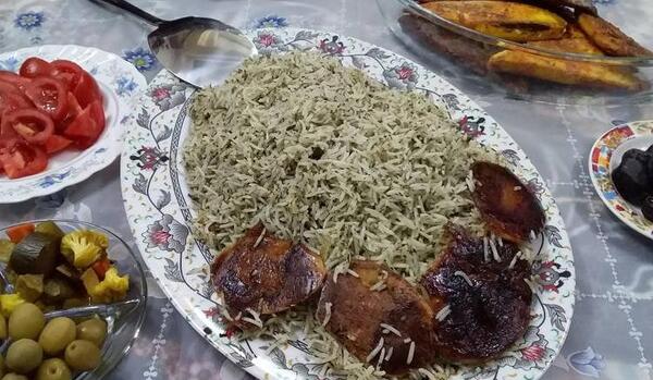 عکس غذا پلو ماهی
