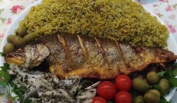عکس غذا پلو ماهی