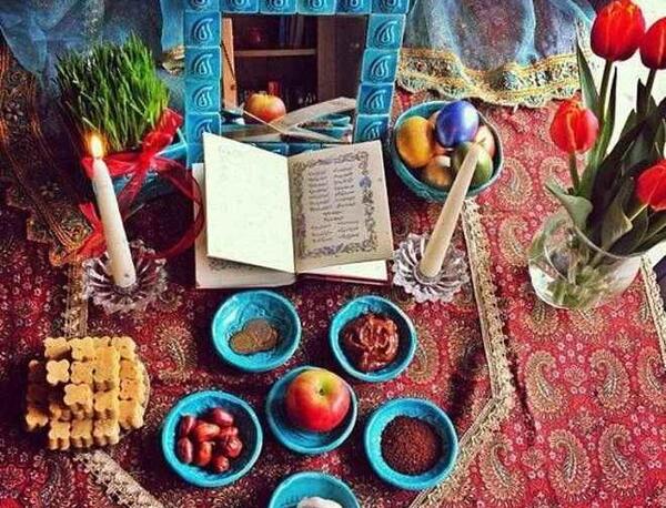 ژست عکس دونفره سفره هفت سین