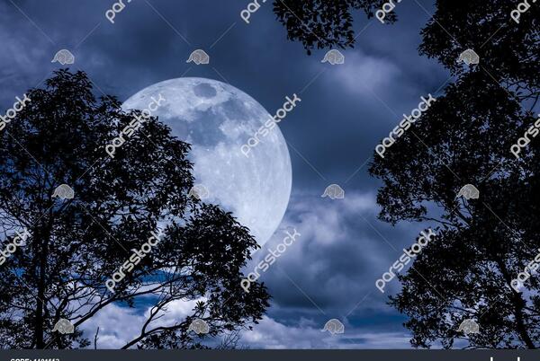 عکس ماه کامل در شب