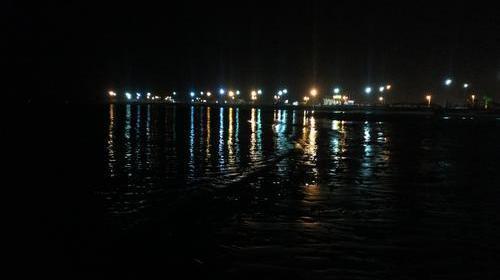 عکس دریا شمال در شب