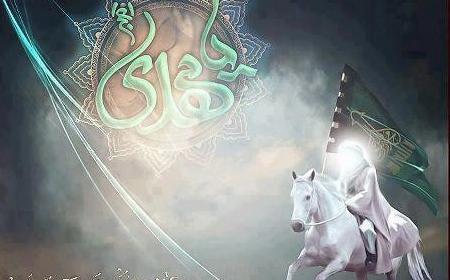 عکس امام زمان سوار بر اسب سفید
