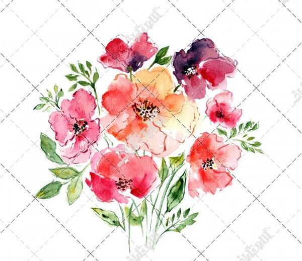 عکس دسته گل نقاشی