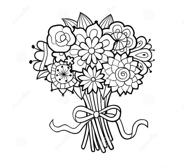 عکس دسته گل نقاشی