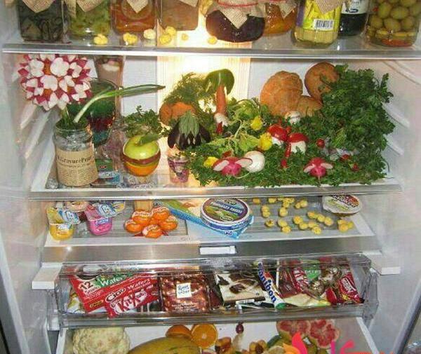 عکس ایده دیزاین یخچال عروس