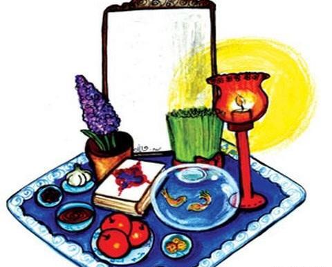 عکس از سفره ی هفت سین کارتونی