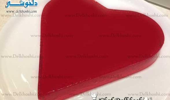 عکس ژله قلبی قرمز