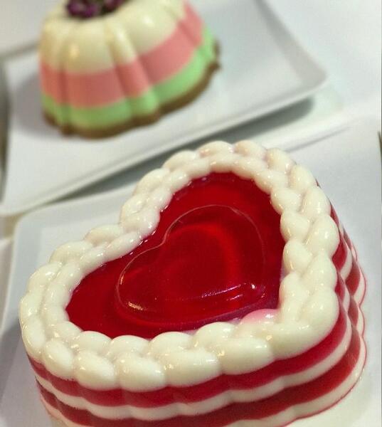 عکس ژله قلبی قرمز
