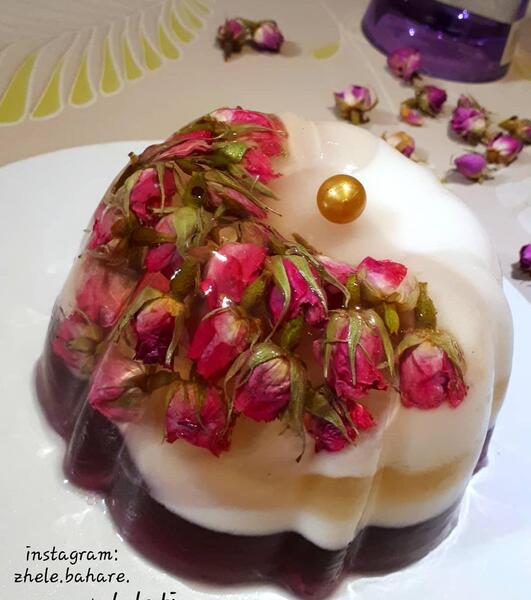 عکس ژله گل محمدی