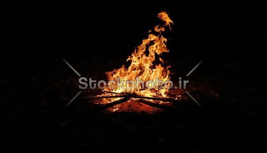 عکس آتش طبیعی