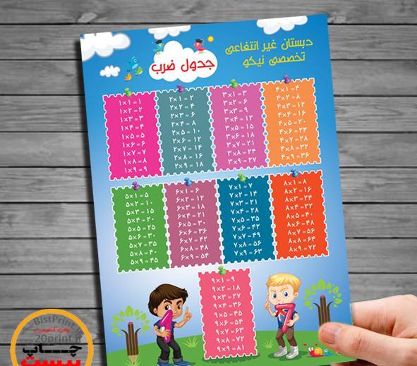 عکس جدول ضرب فانتزی