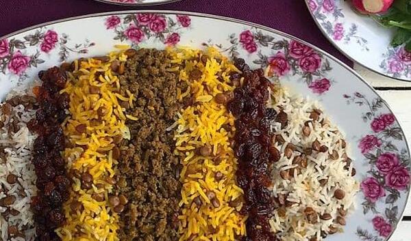 عکس غذا عدس پلو