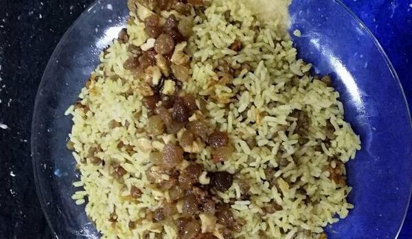 عکس غذا عدس پلو