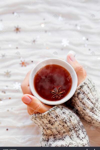 عکس چای در برف