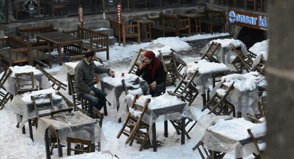عکس چای در برف