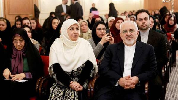عکس زن ظریف و روحانی