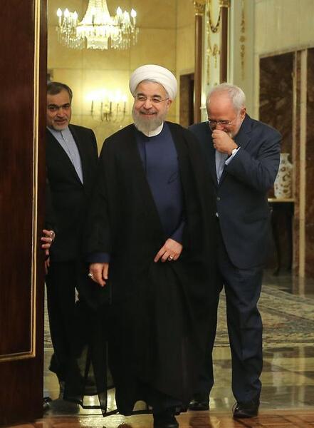 عکس زن ظریف و روحانی