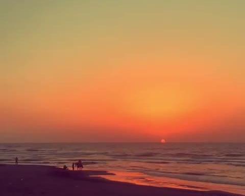 عکس طلوع خورشید در دریای خزر