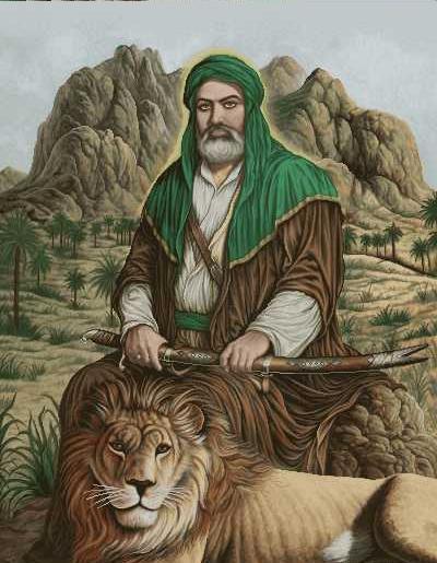 عکس امام علی همراه با شیر