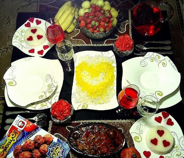 عکس غذا رمانتیک