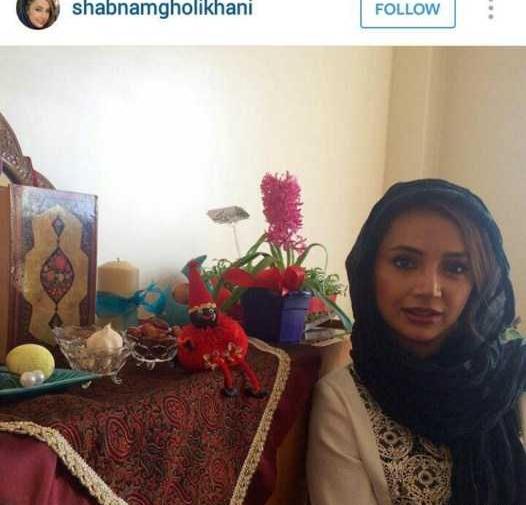 عکس سفره هفت سین الهام حمیدی