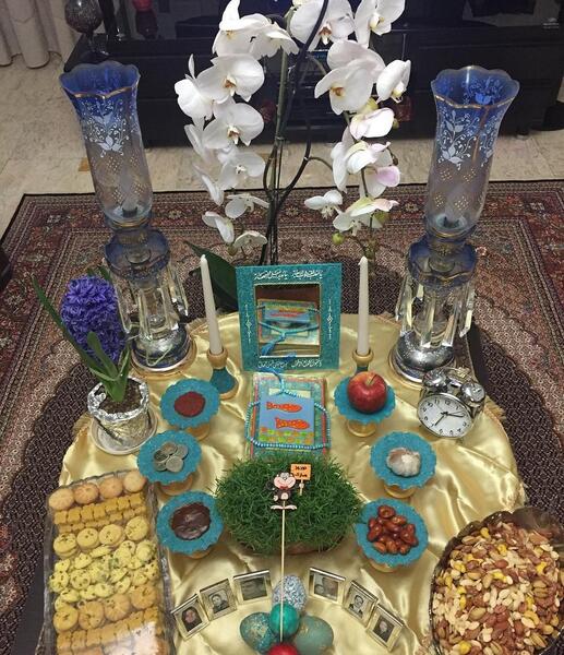 عکس سفره هفت سین الهام حمیدی