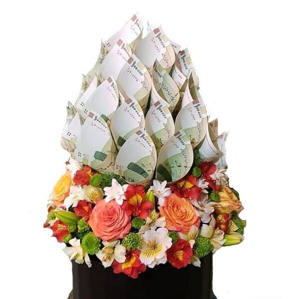 عکس دسته گل با پول