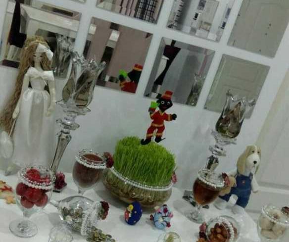 عکس سفره هفت سین با جام شیشه ای