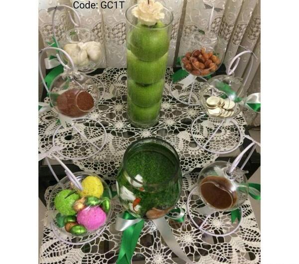 عکس سفره هفت سین با جام شیشه ای