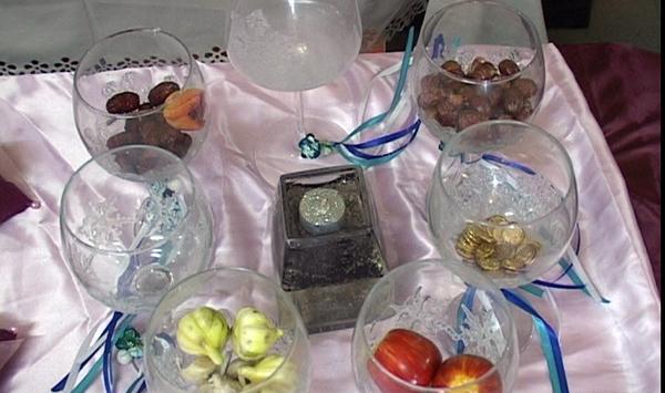 عکس سفره هفت سین با جام شیشه ای