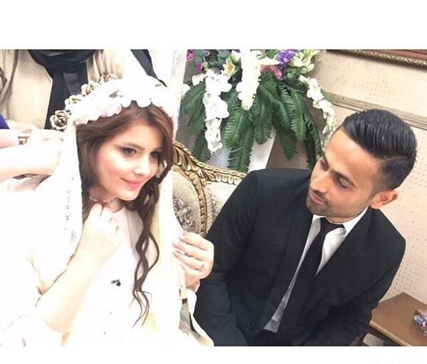 عکس عروسی جواد نکونام وهمسرش