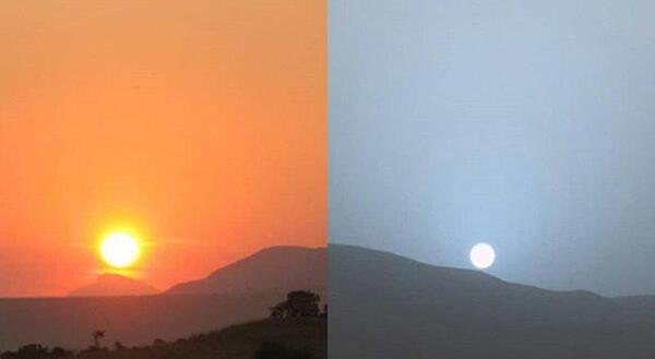 عکس طلوع خورشید در مریخ
