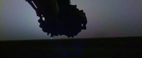 عکس طلوع خورشید در مریخ