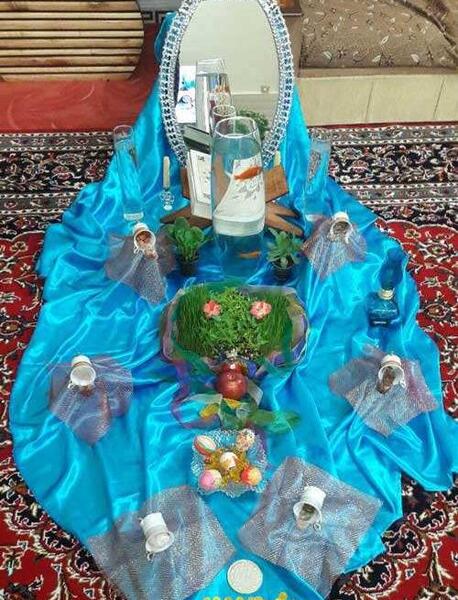 عکس سفره هفت سین آبی