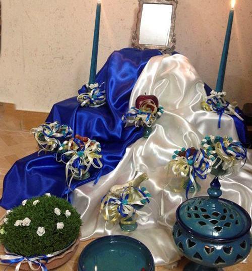 عکس سفره هفت سین آبی