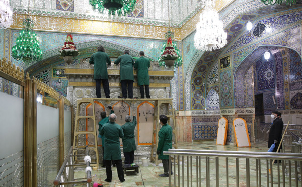 عکس ضریح امام رضا در کرونا