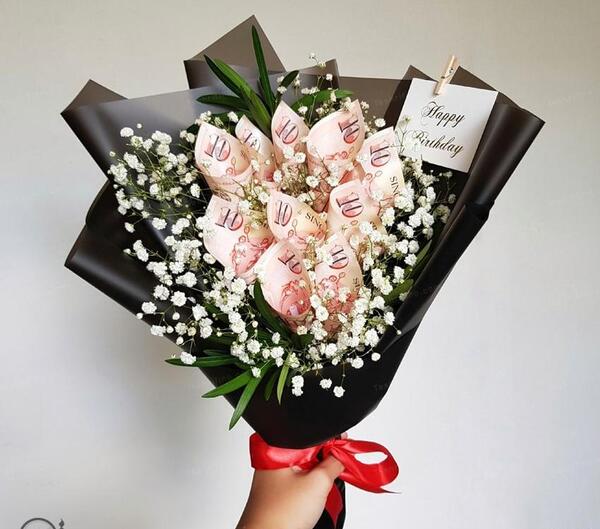 عکس دسته گل پول