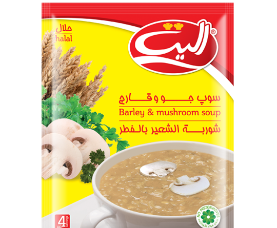 عکس سوپ جو و قارچ