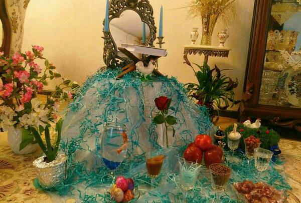 عکس سفره هفت سین جدید سفالی