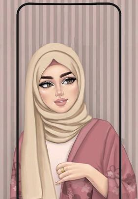 فانتزی عکس دختر با حجاب کارتونی