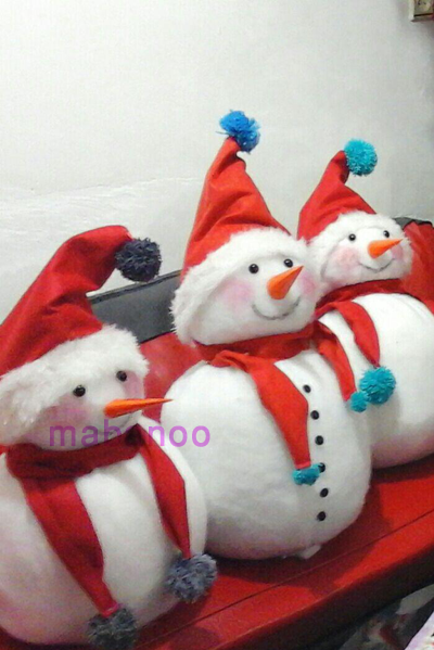 عکس آدم برفی پارچه ای