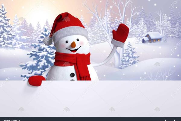 عکس آدم برفی و کریسمس