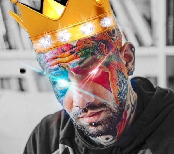 عکس تاتو صورت امیر تتلو