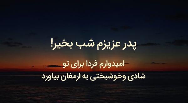 عکس شب بخیر بابایی