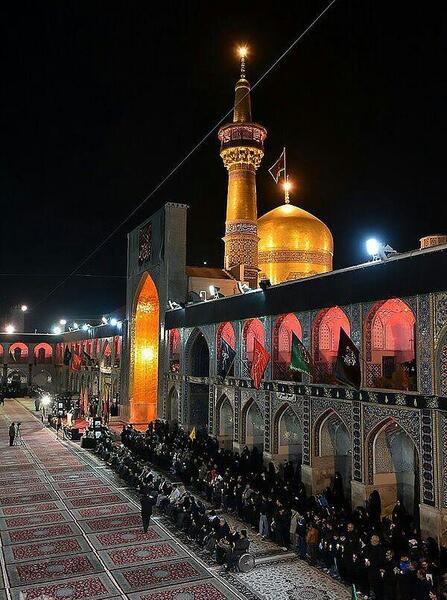 عکس حرم امام رضا شب شهادت