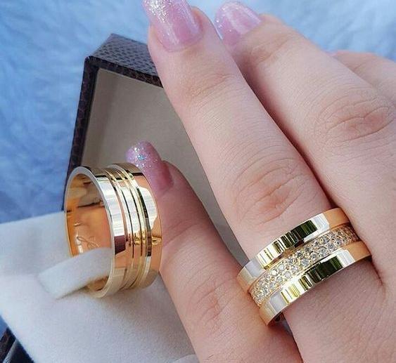 عکس حلقه ازدواج طلا زرد