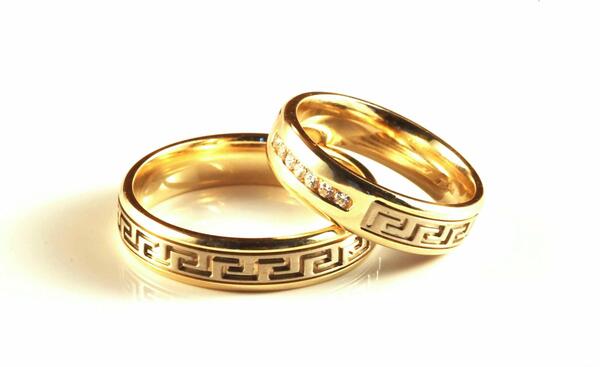 عکس حلقه ازدواج طلا زرد